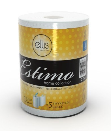 Ręcznik w roli ELLIS Estimo 50m 2 warstwy celuloza 250 listków 2998 Ellis Ręcznik w roli ELLIS Estimo 50m 2 warstwy celuloza 250 listków 2998 Ellis