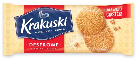 Ciastka BAHLSEN KRAKUSKI DESEROWE z cukrem 200g Krakuski Ciastka BAHLSEN KRAKUSKI DESEROWE z cukrem 200g Krakuski