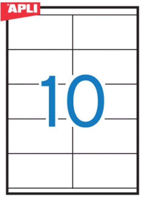 Etykiety 01278 105*57 (100) permanentne APLI (X) Apli