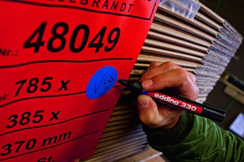 Marker EDDING permanentny ścięta końcówka 1-5mm żółty 330/005/z ed Edding