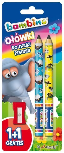 Ołówki do nauki pisania BAMBINO+1+temp.na.blistrze St.Majewski Ołówki do nauki pisania BAMBINO+1+temp.na.blistrze St.Majewski
