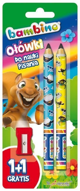 Ołówki do nauki pisania BAMBINO+1+temp.na.blistrze St.Majewski Ołówki do nauki pisania BAMBINO+1+temp.na.blistrze St.Majewski