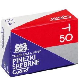 Pinezki srebrne plastikowe 50szt 110-1636 GRAND Grand