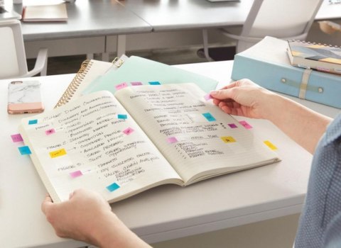 Zestaw promocyjny zakładek POST-IT_ (683-VAD1), PP, 12x43/12x43mm, 8x20/ strzałka 2x20 kart., mix kolorów, 2 opak Post-It 3M