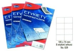 Etykiety samoprzylepne A4 No. 029 105x74 mm GRAND 150-1056 Grand