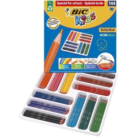 Kredki ołówkowe BIC Kids Evolution ECOlutions 144szt, 887830 Bic Kredki ołówkowe BIC Kids Evolution ECOlutions 144szt, 887830 Bic