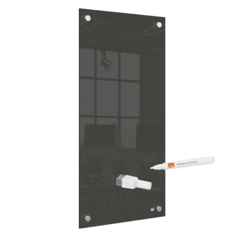 Mała podłużna szklana tablica suchościeralna Nobo Home 300x600mm, czarna 1915609 Nobo Mała podłużna szklana tablica suchościeralna Nobo Home 300x600mm, czarna 1915609 Nobo