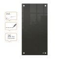 Mała podłużna szklana tablica suchościeralna Nobo Home 300x600mm, czarna 1915609 Nobo