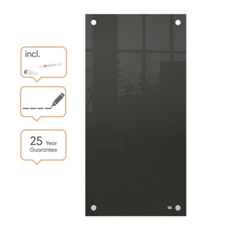 Mała podłużna szklana tablica suchościeralna Nobo Home 300x600mm, czarna 1915609 Nobo Mała podłużna szklana tablica suchościeralna Nobo Home 300x600mm, czarna 1915609 Nobo
