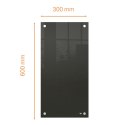Mała podłużna szklana tablica suchościeralna Nobo Home 300x600mm, czarna 1915609 Nobo