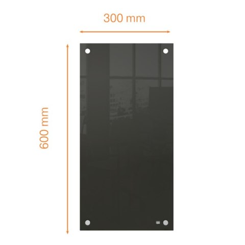 Mała podłużna szklana tablica suchościeralna Nobo Home 300x600mm, czarna 1915609 Nobo Mała podłużna szklana tablica suchościeralna Nobo Home 300x600mm, czarna 1915609 Nobo