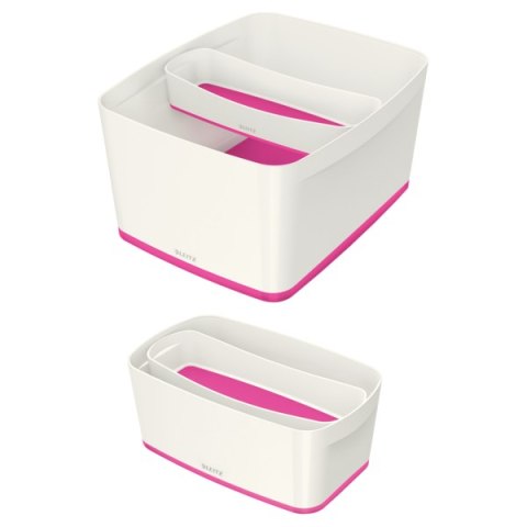 Organizer MyBOX podłużny biało-różowy LEITZ 52581023 Leitz Organizer MyBOX podłużny biało-różowy LEITZ 52581023 Leitz