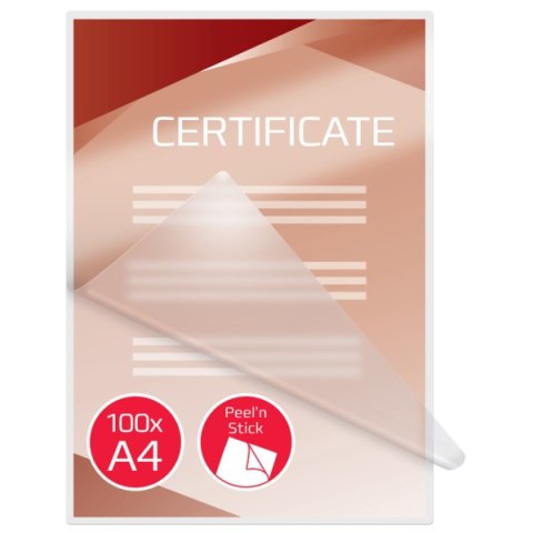 Samoprzylepne folie do laminacji GBC PeelnStick, A4, 100 mic. , 100 szt., 41666E GBC