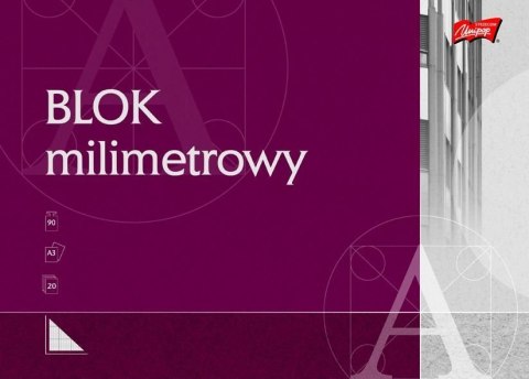 Blok milimetrowy A3 20 kartek UNIPAP St.Majewski Blok milimetrowy A3 20 kartek UNIPAP St.Majewski