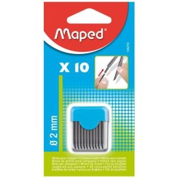 Grafity 2mm wkłady do cyrkla 10 sztuk blister MAPED 134210 Maped