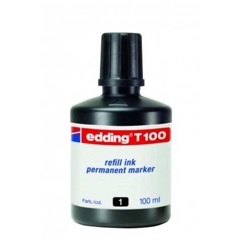 Tusz do markerów pernamentnych 100ml.czarny EDDING T100/001/C (X) Edding Tusz do markerów pernamentnych 100ml.czarny EDDING T100/001/C (X) Edding