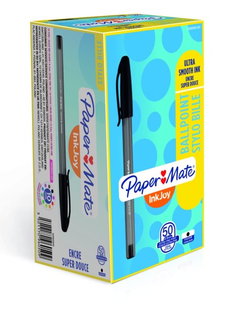 Długopis ze skuwką INKJOY 100 CAP M 1.0mm czarny PAPER MATE S0977410 Paper Mate Długopis ze skuwką INKJOY 100 CAP M 1.0mm czarny PAPER MATE S0977410 Paper Mate
