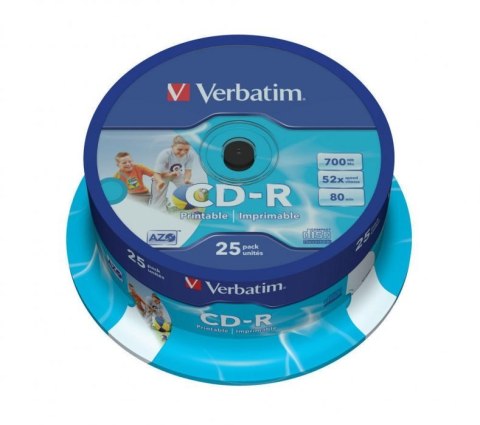 Płyta CD-R VERBATIM CAKE (25) do nadruku 43439 Wide DataLife+AZO SALE Verbatim Płyta CD-R VERBATIM CAKE (25) do nadruku 43439 Wide DataLife+AZO SALE Verbatim