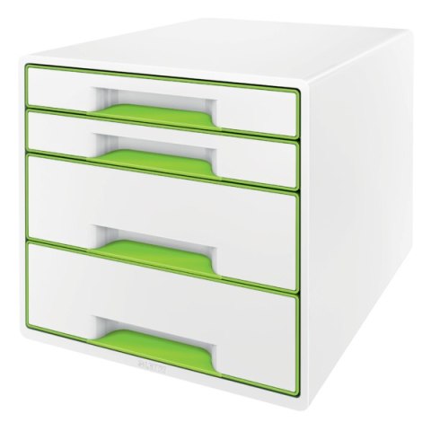 Pojemnik z 4 szufladami Leitz WOW, biały / zielony 52132054 Leitz Pojemnik z 4 szufladami Leitz WOW, biały / zielony 52132054 Leitz
