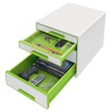 Pojemnik z 4 szufladami Leitz WOW, biały / zielony 52132054 Leitz