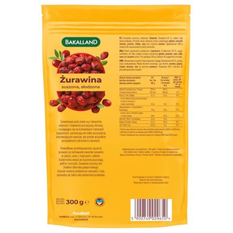 Żurawina 300g BAKALLAND Bakalland Żurawina 300g BAKALLAND Bakalland