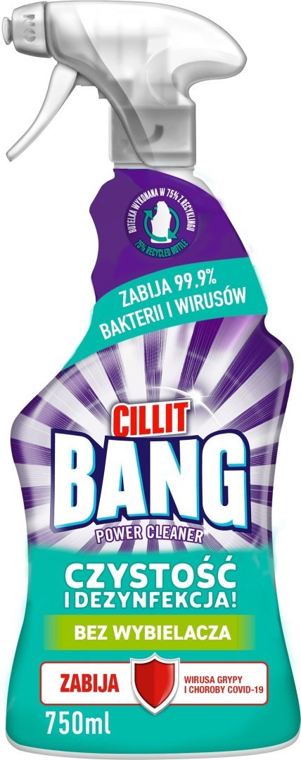 CILLIT BANG Płyn Czystość i Dezynfekcja w sprayu 750ml 009657 Cillit CILLIT BANG Płyn Czystość i Dezynfekcja w sprayu 750ml 009657 Cillit