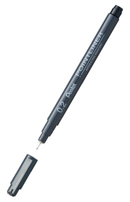 Cienkopis kalibrowany POINTLINER czarny S20P-2A 0,2mm PENTEL Pentel