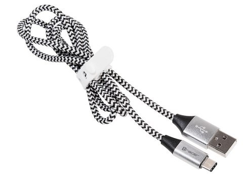 Kabel USB 2.0 TYPE-C A MALE 1m czarny-szary TRACER TRAKBK46266 Tracer Kabel USB 2.0 TYPE-C A MALE 1m czarny-szary TRACER TRAKBK46266 Tracer