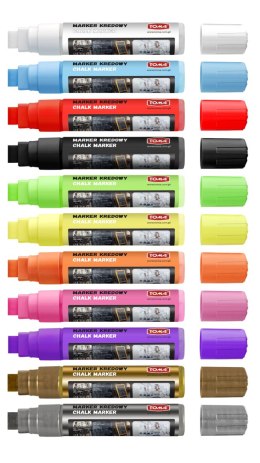 Marker kredowy, końcówka ścięta 15mm, 25g tuszu fioletowy TO-290 Toma Toma