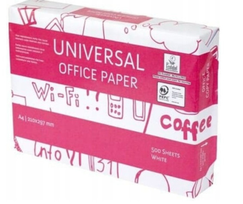 Papier xero A4 Universal 75g karton 5 ryz białość 160 Papier xero A4 Universal 75g karton 5 ryz białość 160
