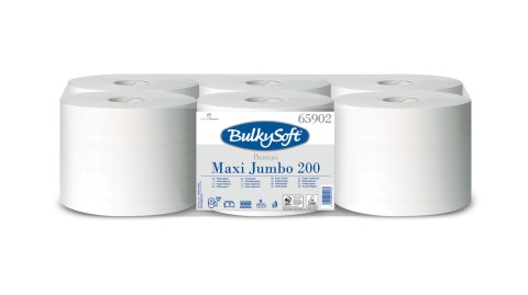 Papier toaletowy w roli centralnego dozowania (6rolek), 2 warstwy, biały, celuloza, 200m., MAXI JUMBO, 65902, BULKYSOFT Bulky soft Papier toaletowy w roli centralnego dozowania (6rolek), 2 warstwy, biały, celuloza, 200m., MAXI JUMBO, 65902, BULKYSOFT Bulky soft