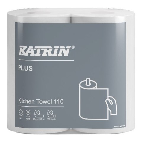 Ręczniki kuchenne KATRIN PLUS Kitchen 89673 (2 rolki) białe, 2W, 110 listków, 24metry Katrin Ręczniki kuchenne KATRIN PLUS Kitchen 89673 (2 rolki) białe, 2W, 110 listków, 24metry Katrin
