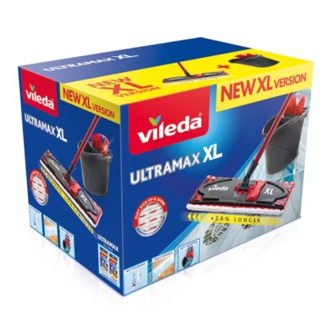 VILEDA Zestaw ULTRAMAX XL BOX - mop płaski + wiadro (15661) Vileda VILEDA Zestaw ULTRAMAX XL BOX - mop płaski + wiadro (15661) Vileda