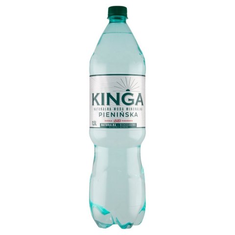 Woda KINGA PIENIŃSKA 1,5L (6szt.) NATURALNA delikatnie gazowana (zielona) Kinga Pienińska