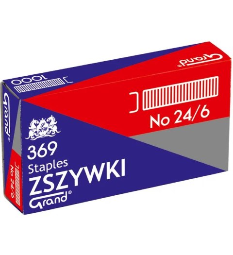 Zszywki 24/6 GRAND 369 1 op. x 1000sztuk 110-1388 Grand Zszywki 24/6 GRAND 369 1 op. x 1000sztuk 110-1388 Grand