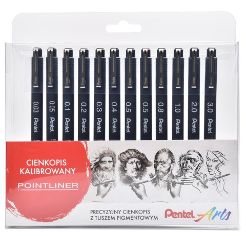 CIENKOPIS KALIBROWANY POINTLINER mix 12 szt. S20P-ST12PL Pentel Pentel CIENKOPIS KALIBROWANY POINTLINER mix 12 szt. S20P-ST12PL Pentel Pentel