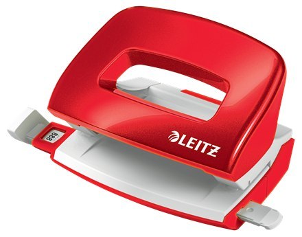 Dziurkacz Mini metalowy Leitz WOW, czerwony, 10 lat gwarancji, 10 kartek 50601026 Leitz Dziurkacz Mini metalowy Leitz WOW, czerwony, 10 lat gwarancji, 10 kartek 50601026 Leitz