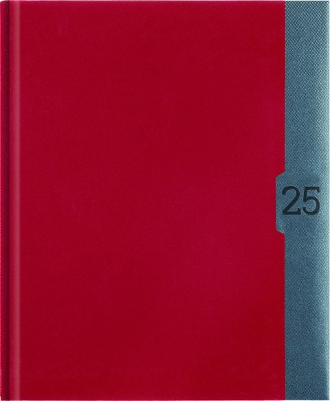 Kalendarz B-6 PLUS książkowy (U4), 24 - czerwony aksamit / granat linea 2025 TELEGRAPH Telegraph Kalendarz B-6 PLUS książkowy (U4), 24 - czerwony aksamit / granat linea 2025 TELEGRAPH Telegraph