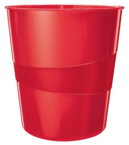 Kosz na śmieci 15L Leitz WOW, czerwony 52781026 Leitz