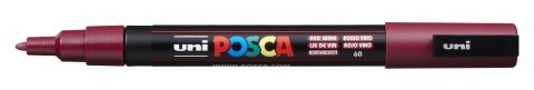 Marker z tuszem pigmentowym PC-3M ciemno-czerwony POSCA UNPC3M/DCCE Posca Marker z tuszem pigmentowym PC-3M ciemno-czerwony POSCA UNPC3M/DCCE Posca