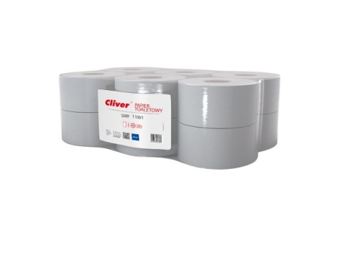Papier toaletowy jumbo Cliver 130/1 makulatura szary (opak 12 szt.) 6231 Cliver Papier toaletowy jumbo Cliver 130/1 makulatura szary (opak 12 szt.) 6231 Cliver