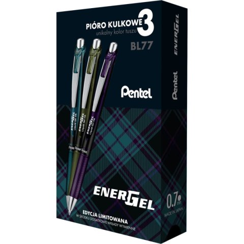 Pióro kulkowe ENERGEL kpl. 3 szt. KA SA VA + wkłady LR7 3 SZT. Pentel Pióro kulkowe ENERGEL kpl. 3 szt. KA SA VA + wkłady LR7 3 SZT. Pentel