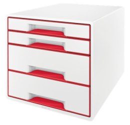Pojemnik z 4 szufladami Leitz WOW, czerwony 52132026 Leitz