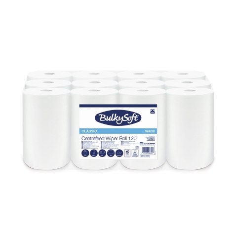 Ręcznik w roli mini centralnego dozowania (12rolek) biały, celuloza, 1w, 120m, CLASSIC, 96630 BULKYSOFT Bulky soft Ręcznik w roli mini centralnego dozowania (12rolek) biały, celuloza, 1w, 120m, CLASSIC, 96630 BULKYSOFT Bulky soft
