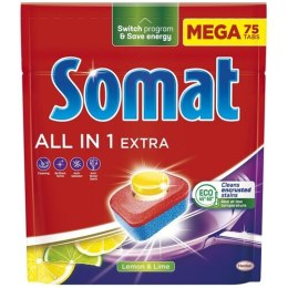 SOMAT Tabletki do zmywarki MEGA 75 szt. All in one Extra Lemon 09282 Somat