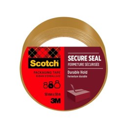 Scotch_ Secure Seal, taśma pakowa, brązowa, 50 mm x 50 m, 1 rolka/opakowanie BARDZO MOCNA, kauczukowa 7100300848 Post-It 3M