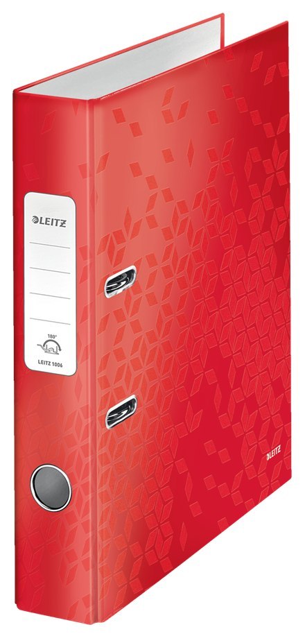 Segregator z mech. WOW Leitz 180°, A4/50mm, czerwony 10060026 Leitz Segregator z mech. WOW Leitz 180°, A4/50mm, czerwony 10060026 Leitz