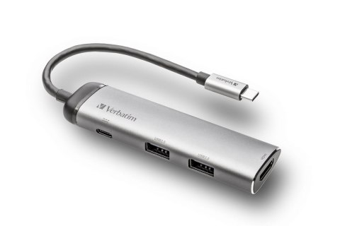 Stacja dokująca VERBATIM MULTIMEDIA ADAPTER HUB Type-C to 2xUSB HDMI 49140 VMMA1 Verbatim Stacja dokująca VERBATIM MULTIMEDIA ADAPTER HUB Type-C to 2xUSB HDMI 49140 VMMA1 Verbatim