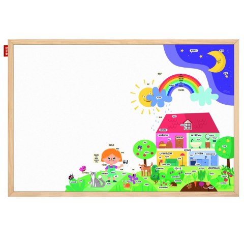 Tablica edukacyjna MemoBe, WHITEBOARDGAME: Alphabet adventure!, nadruk ALFABET, rama drewniana, PL, 200x100 cm MTM200100.AL01.01 MemoBe Tablica edukacyjna MemoBe, WHITEBOARDGAME: Alphabet adventure!, nadruk ALFABET, rama drewniana, PL, 200x100 cm MTM200100.AL01.01 MemoBe