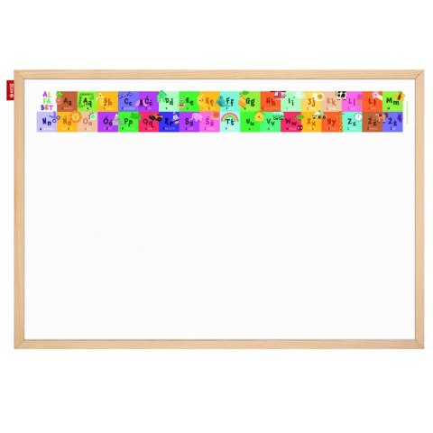 Tablica edukacyjna MemoBe, WHITEBOARDGAME: Alphabet adventure!, nadruk ALFABET, rama drewniana, PL, 90x60 cm MTM090060.AL01.01.5 MemoBe Tablica edukacyjna MemoBe, WHITEBOARDGAME: Alphabet adventure!, nadruk ALFABET, rama drewniana, PL, 90x60 cm MTM090060.AL01.01.5 MemoBe